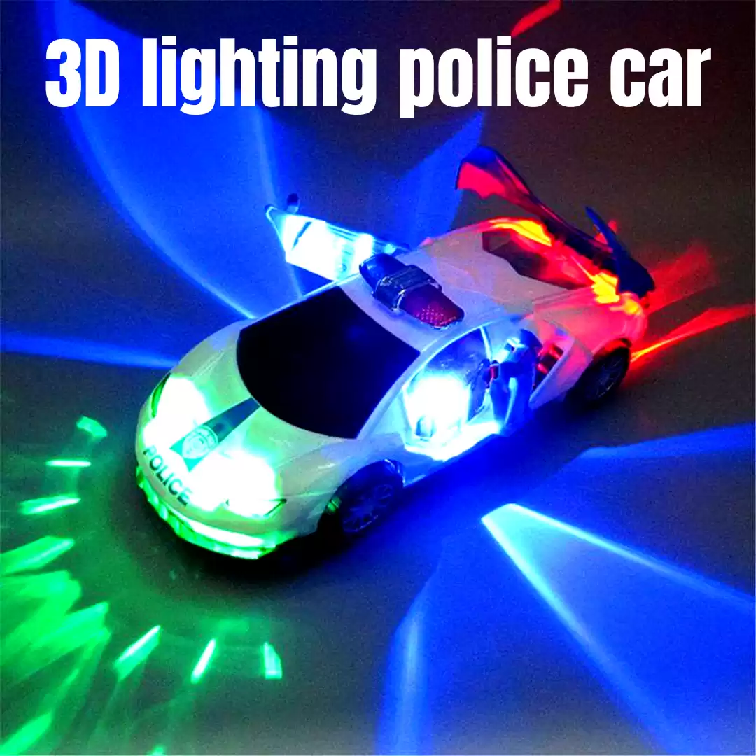 3D lighting police car